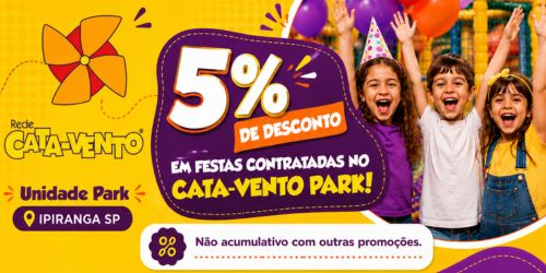 5% DE DESCONTO EM SUA FESTA INFANTIL
