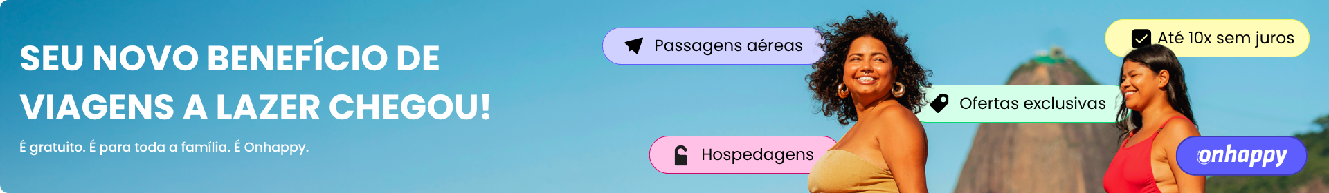 Onhappy - Benefícios em Viagens