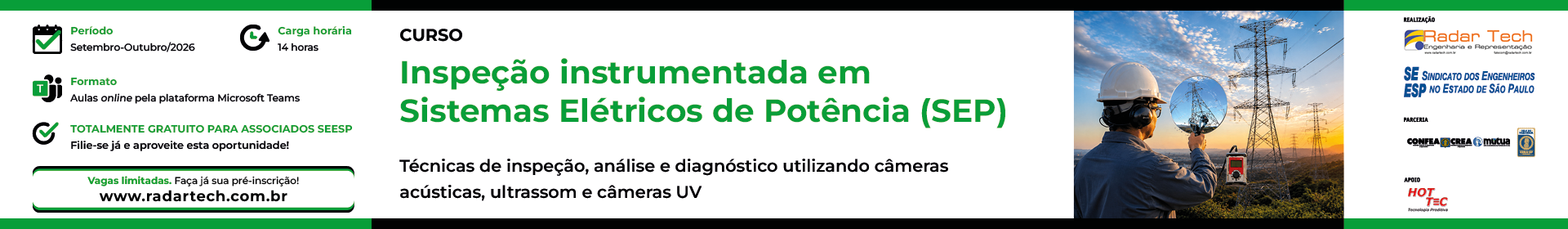 Curso de Inspeção Instrumentada em Sistemas Elétricos de Potência (SEP)